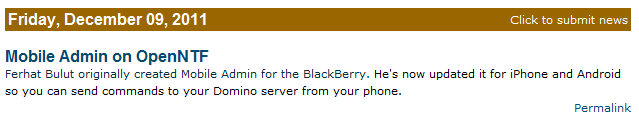 DominoPower News - Mobile Admin